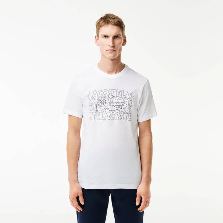 Lacoste Ultra-Dry Printed Sport T-shirt White