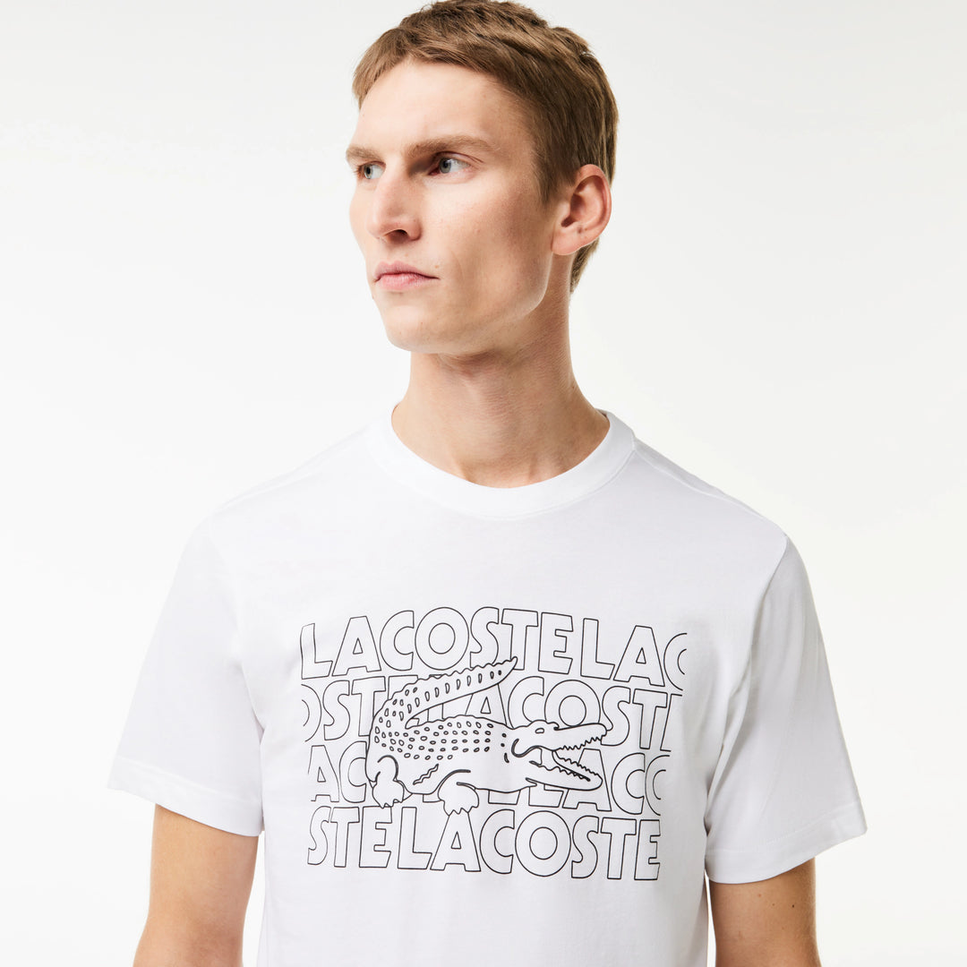 Lacoste Ultra-Dry Printed Sport T-shirt White