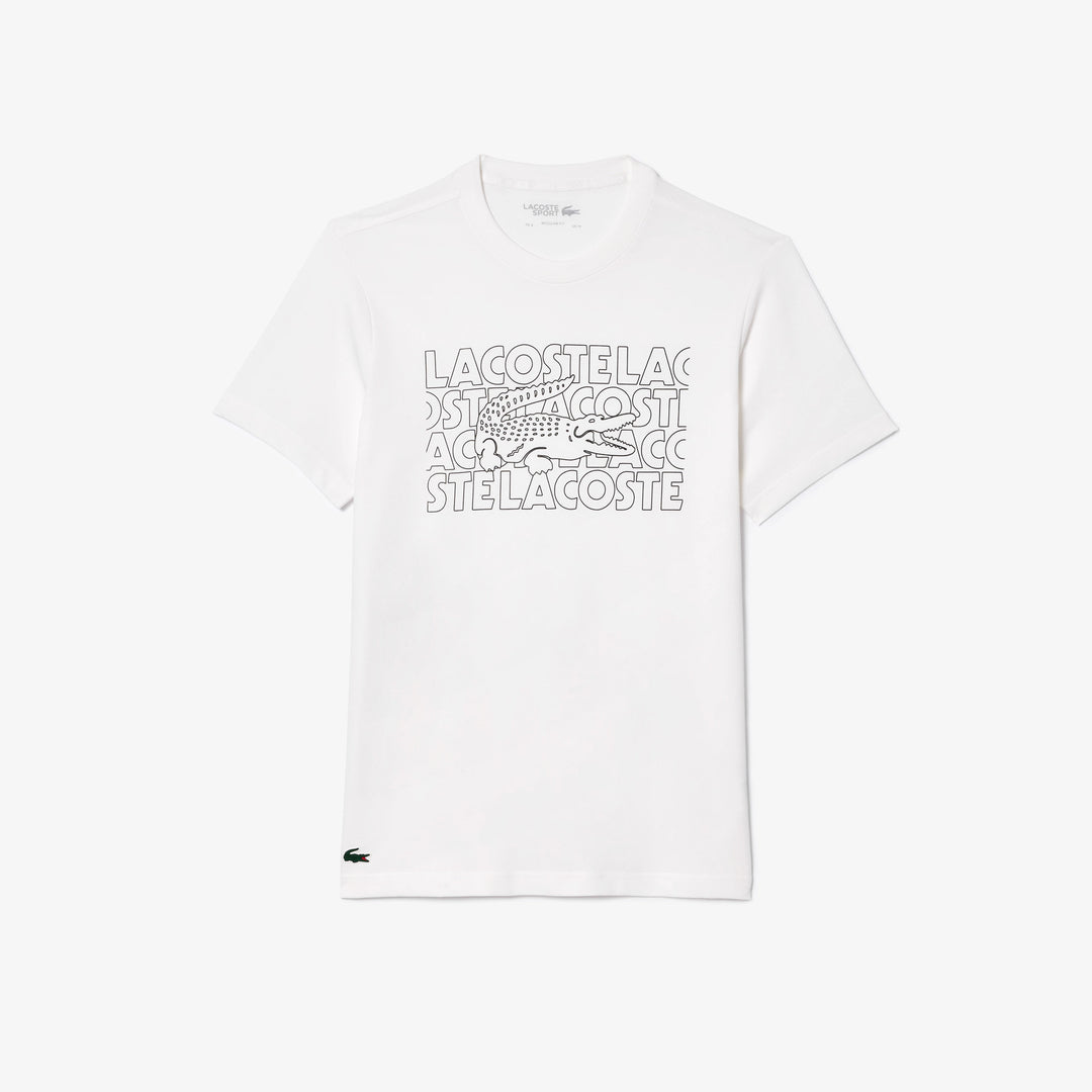 Lacoste Ultra-Dry Printed Sport T-shirt White