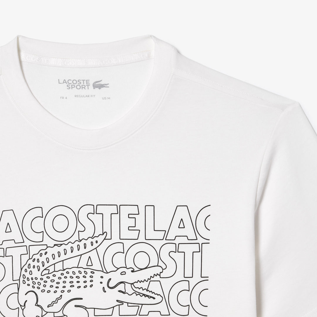 Lacoste Ultra-Dry Printed Sport T-shirt White