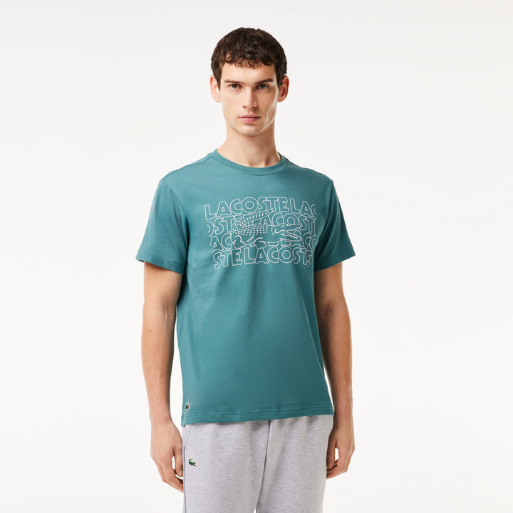 Lacoste Ultra-Dry Printed Sport T-shirt Blue