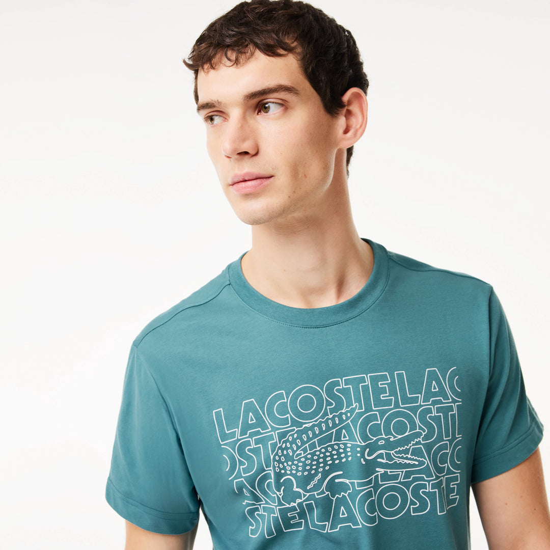 Lacoste Ultra-Dry Printed Sport T-shirt Blue