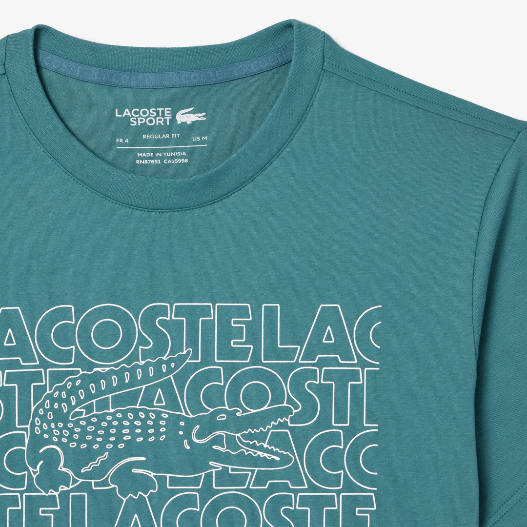 Lacoste Ultra-Dry Printed Sport T-shirt Blue