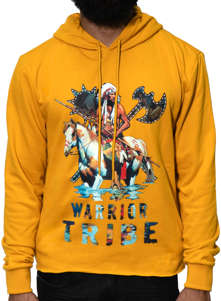 Warrior Tribe Rust Crop Hoodie