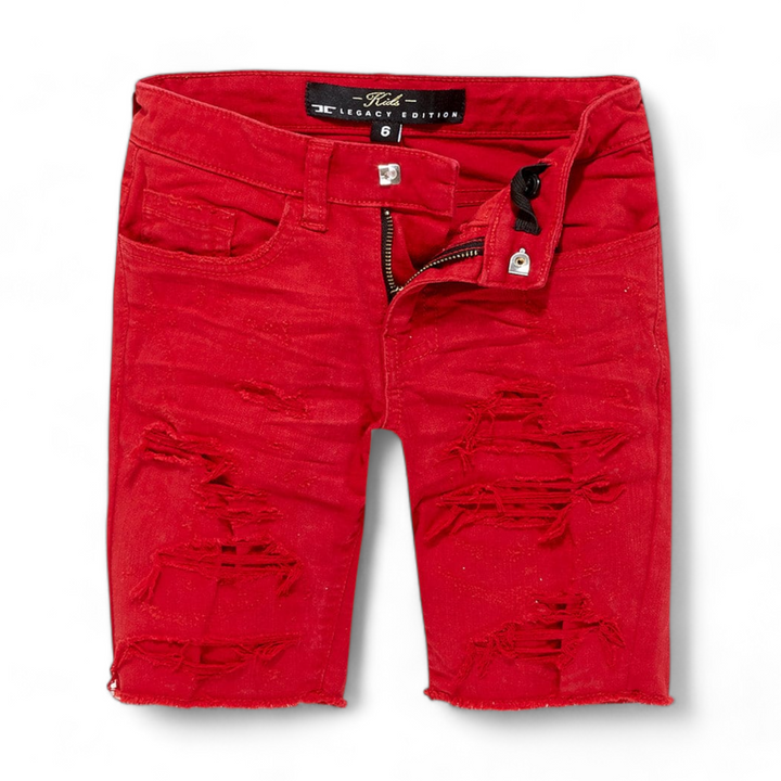 Jordan Craig Shorts w/ Shreds Red