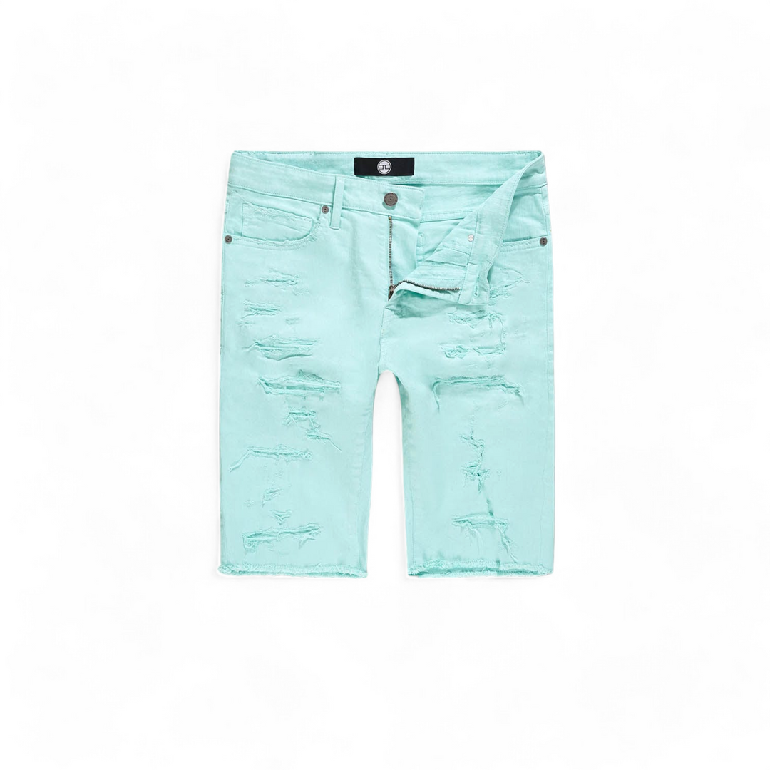 Jordan Craig Shorts With Shreds Aqua