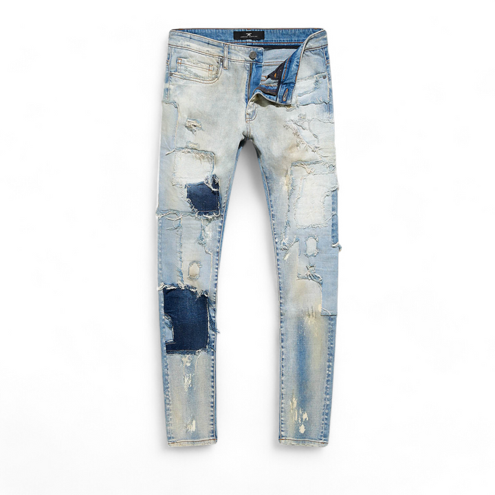 Jordan Craig Patched Jeans Iced Lager