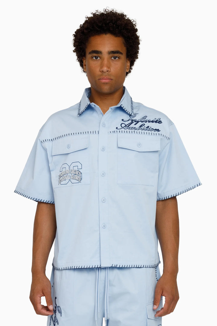 Smoke Rise Infinite Ambition Button Up Blue Bell