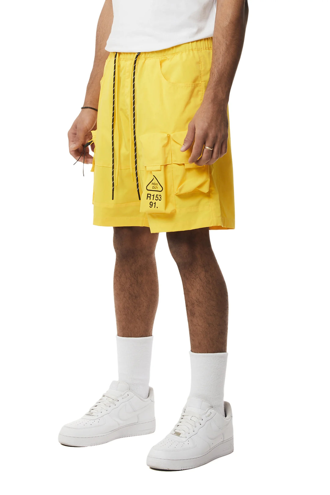 Smoke Rise Utility Windbreaker Cargo Shorts Canary