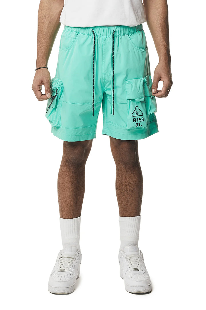 Smoke Rise Utility Windbreaker Cargo Shorts Oasis Mint