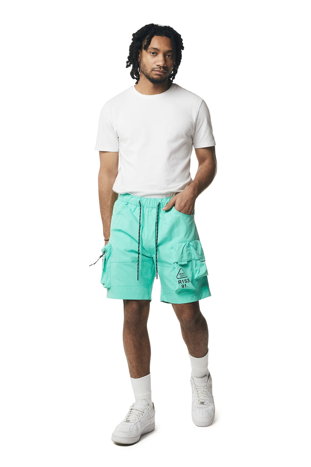 Smoke Rise Utility Windbreaker Cargo Shorts Oasis Mint