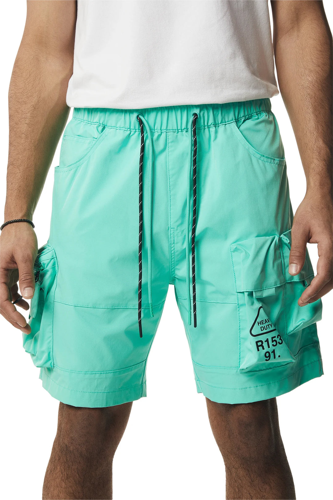 Smoke Rise Utility Windbreaker Cargo Shorts Oasis Mint