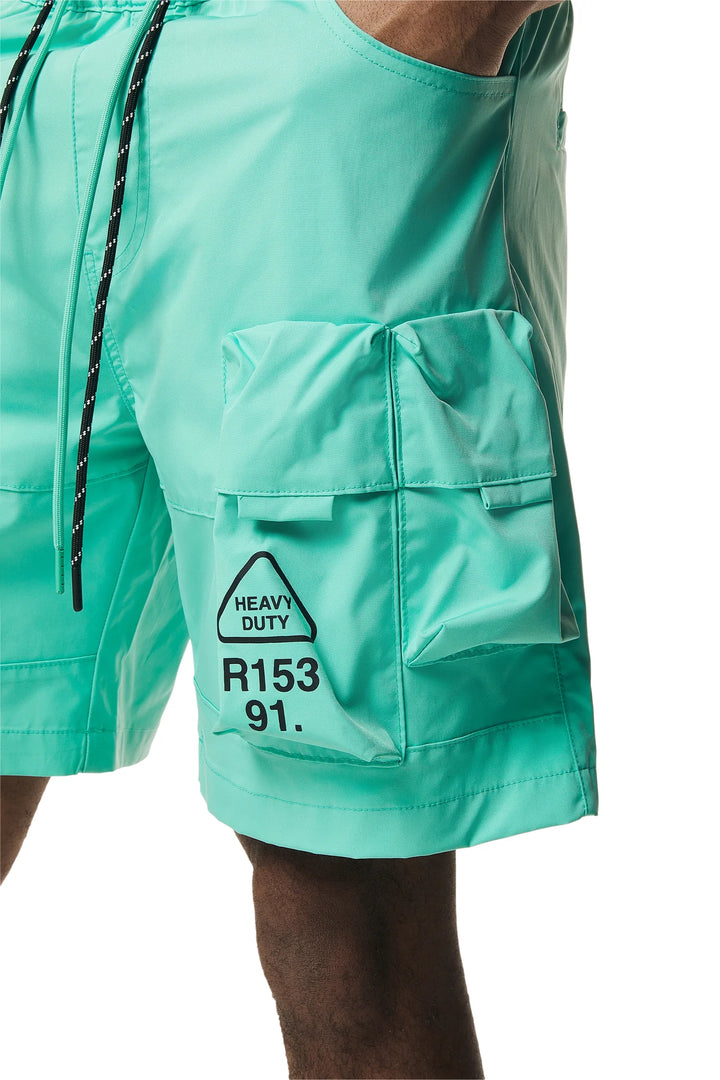 Smoke Rise Utility Windbreaker Cargo Shorts Oasis Mint