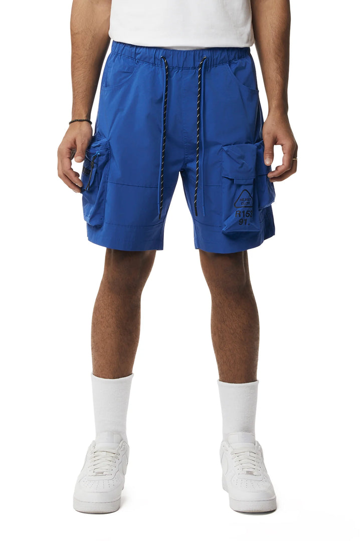 Smoke Rise Utility Windbreaker Cargo Shorts Blue