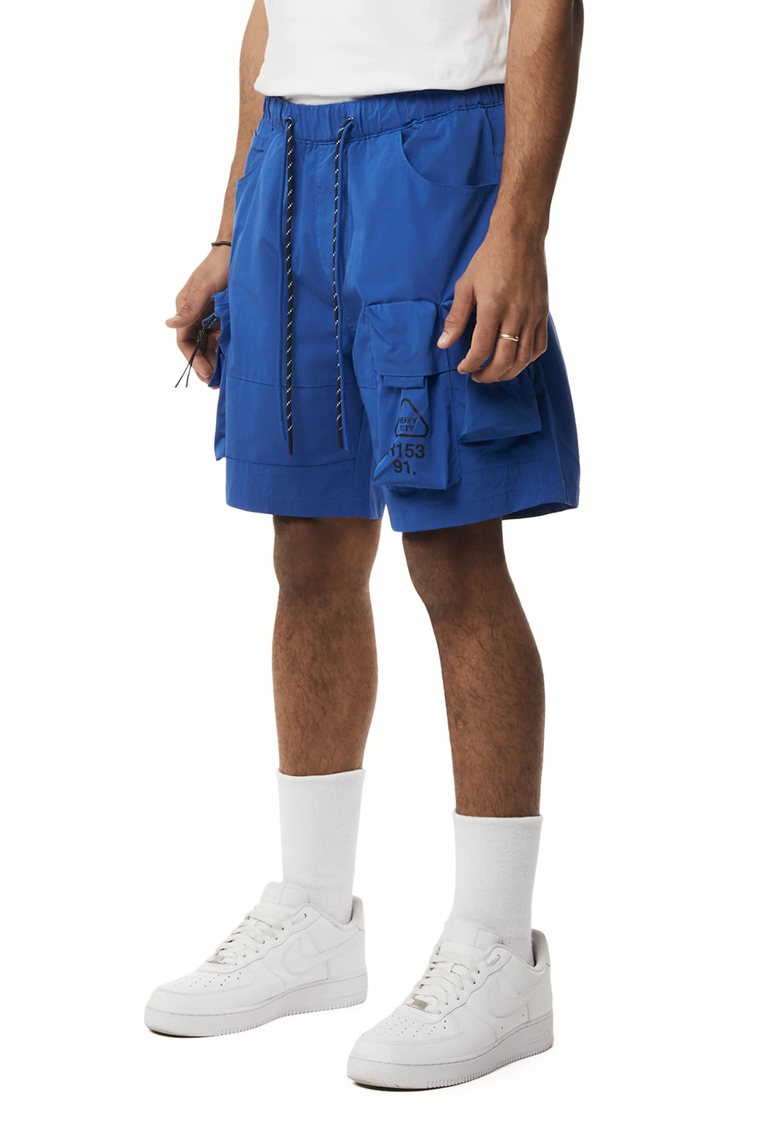 Smoke Rise Utility Windbreaker Cargo Shorts Blue