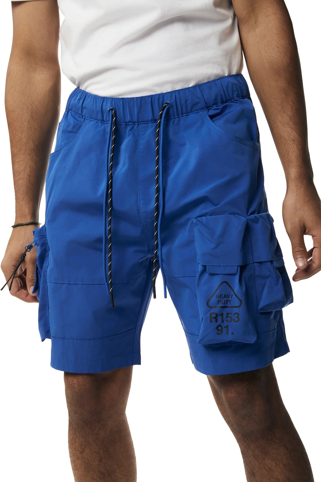 Smoke Rise Utility Windbreaker Cargo Shorts Blue