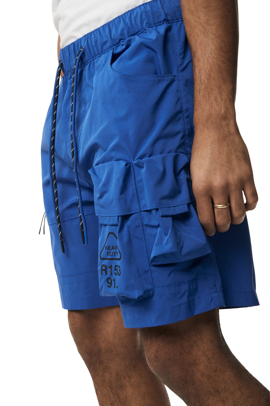 Smoke Rise Utility Windbreaker Cargo Shorts Blue