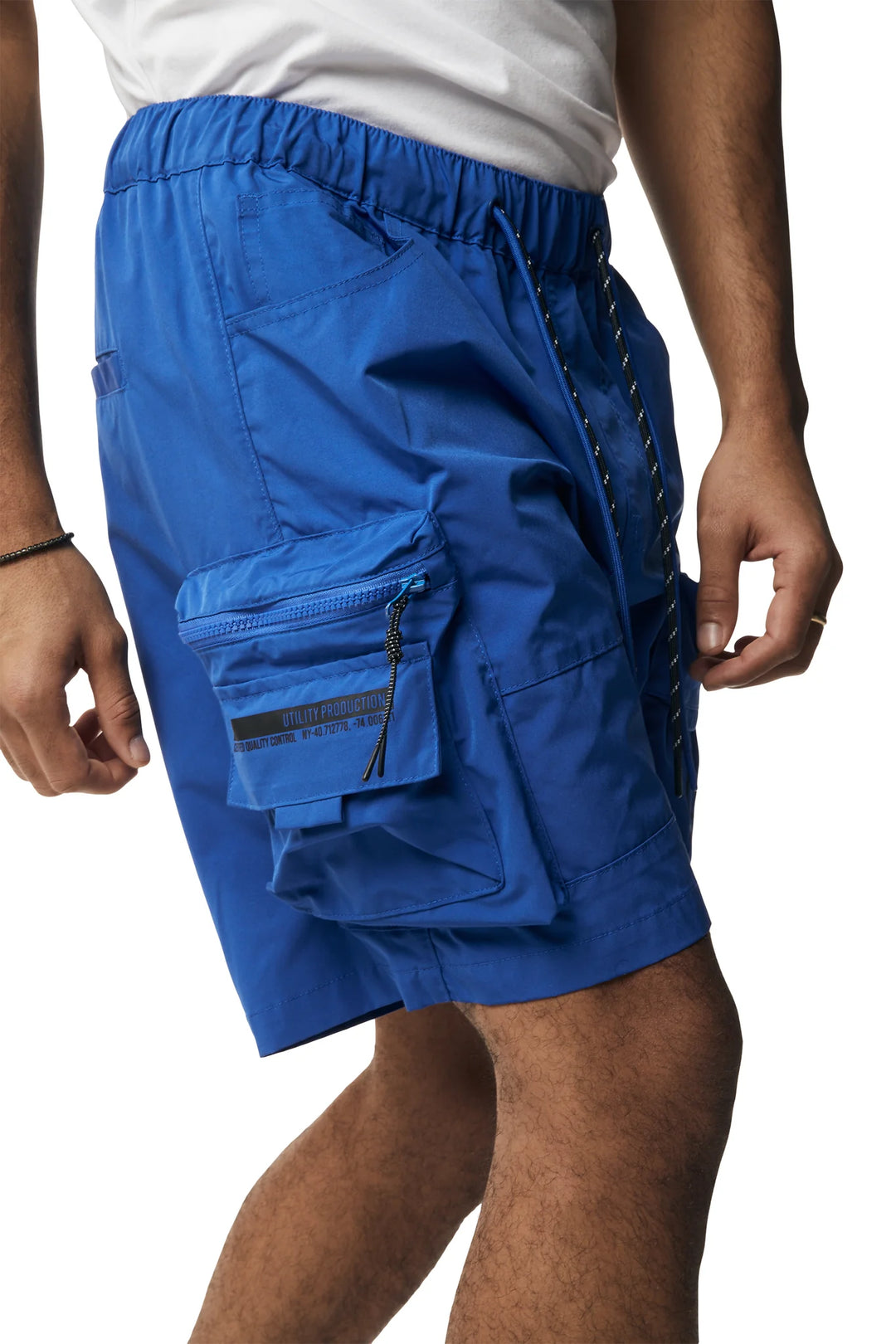 Smoke Rise Utility Windbreaker Cargo Shorts Blue