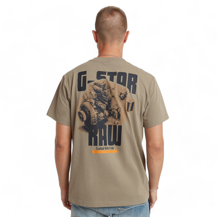 G-Star Engine Back Tee Shamrock Olive