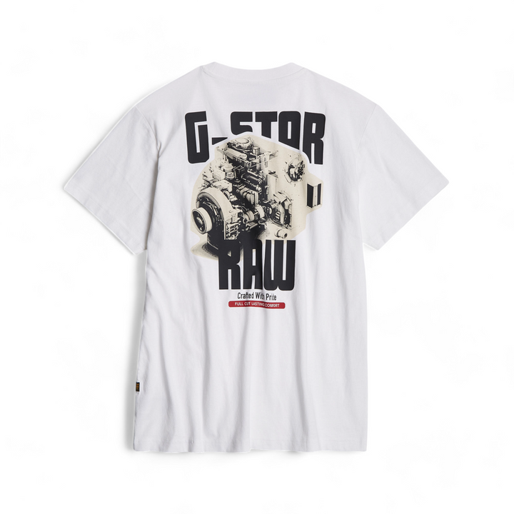 G-Star Engine Back Tee White