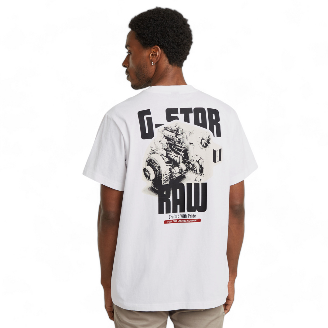 G-Star Engine Back Tee White