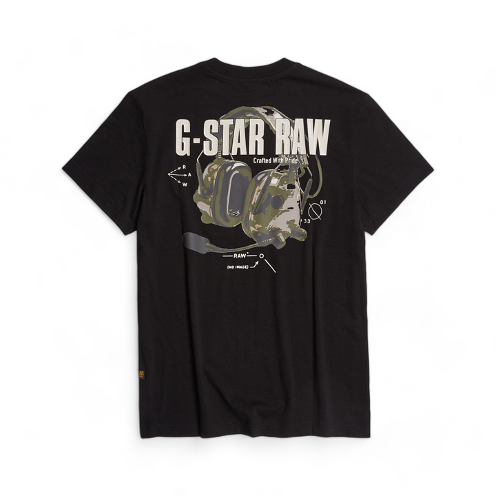 G-Star Headphones Back Tee Black