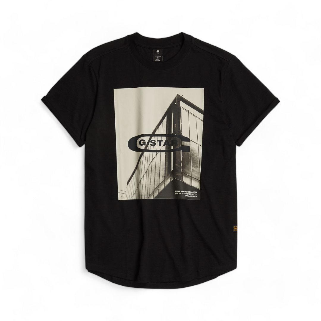 G-Star HQ Oldskool Logo Tee Black