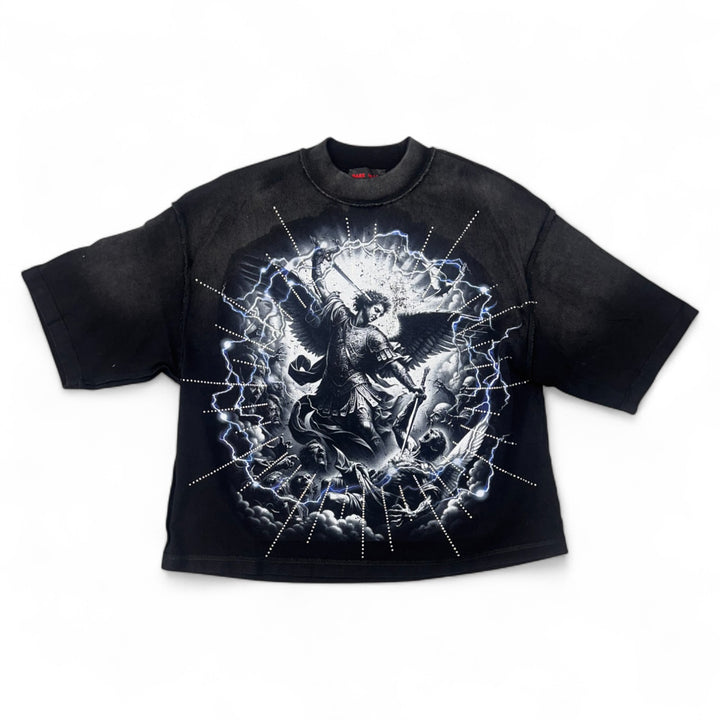 Rare Peace Rhinestones Tee Black RT5009