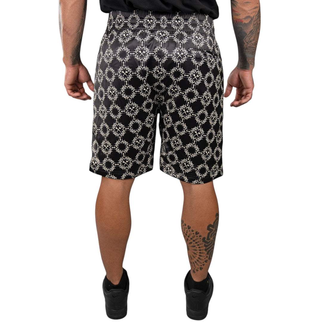 Juren Friso AOP Knit Shorts Black Big & Tall