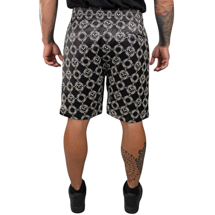 Juren Friso AOP Knit Shorts Black Big & Tall