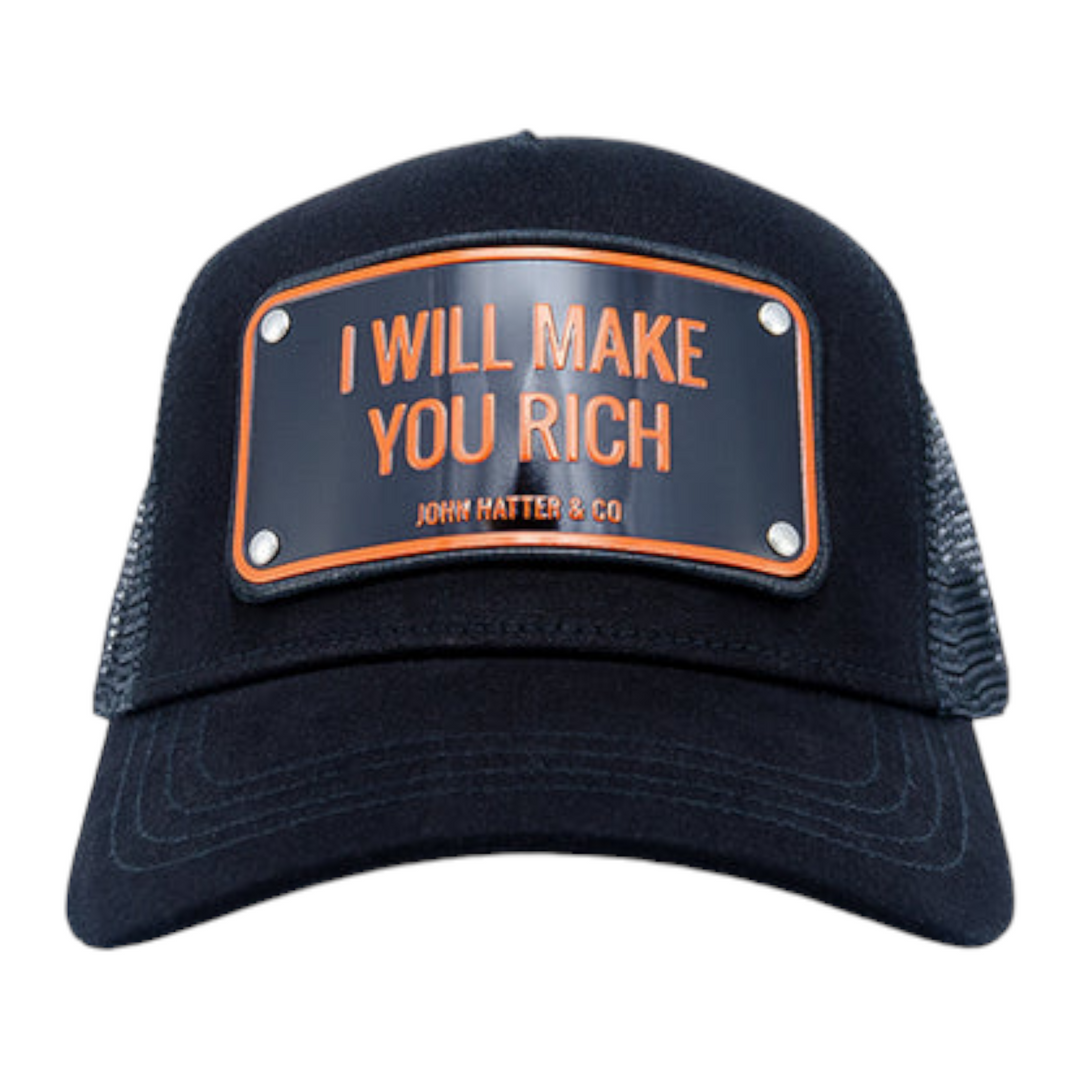 John Hatter & CO I Will Make You Rich Hat Black