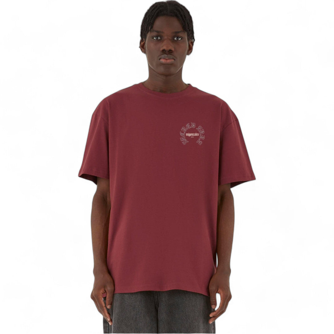 MJ Gonzales Cross Tee Cherry Burgundy