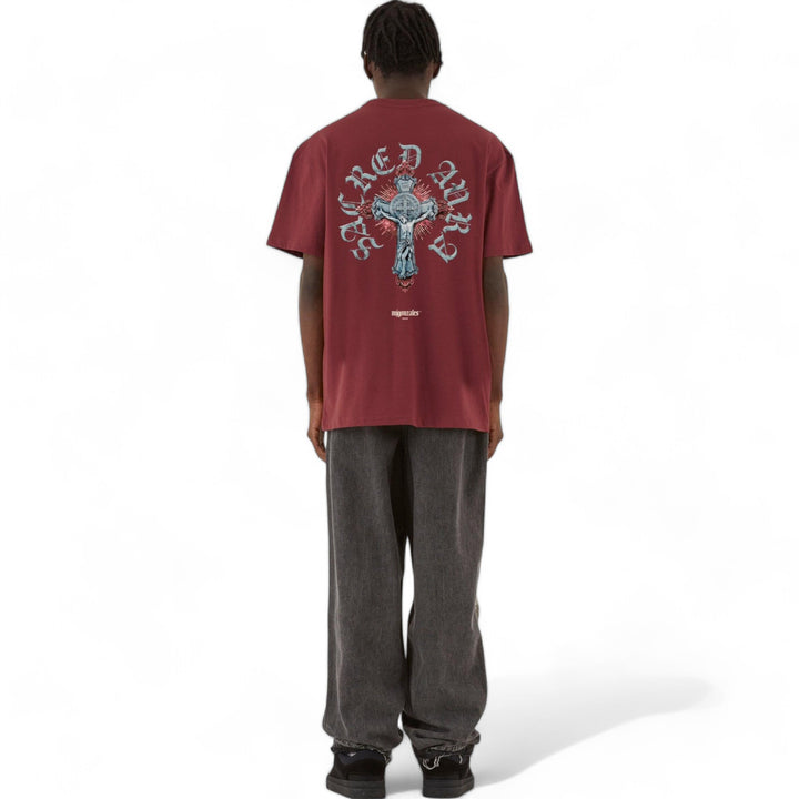 MJ Gonzales Cross Tee Cherry Burgundy