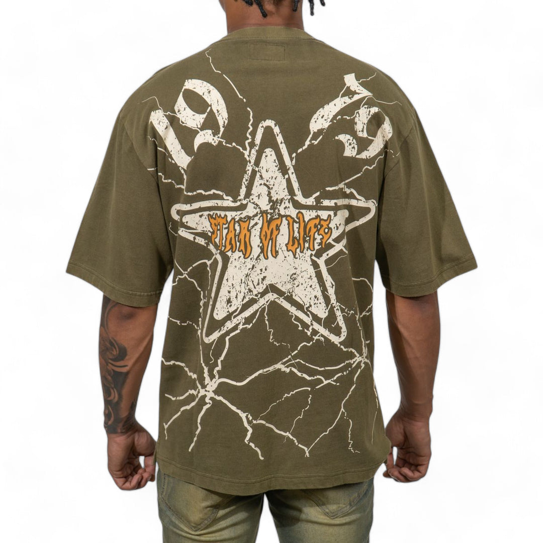 Juren Star Of Life Tee Green Big & Tall