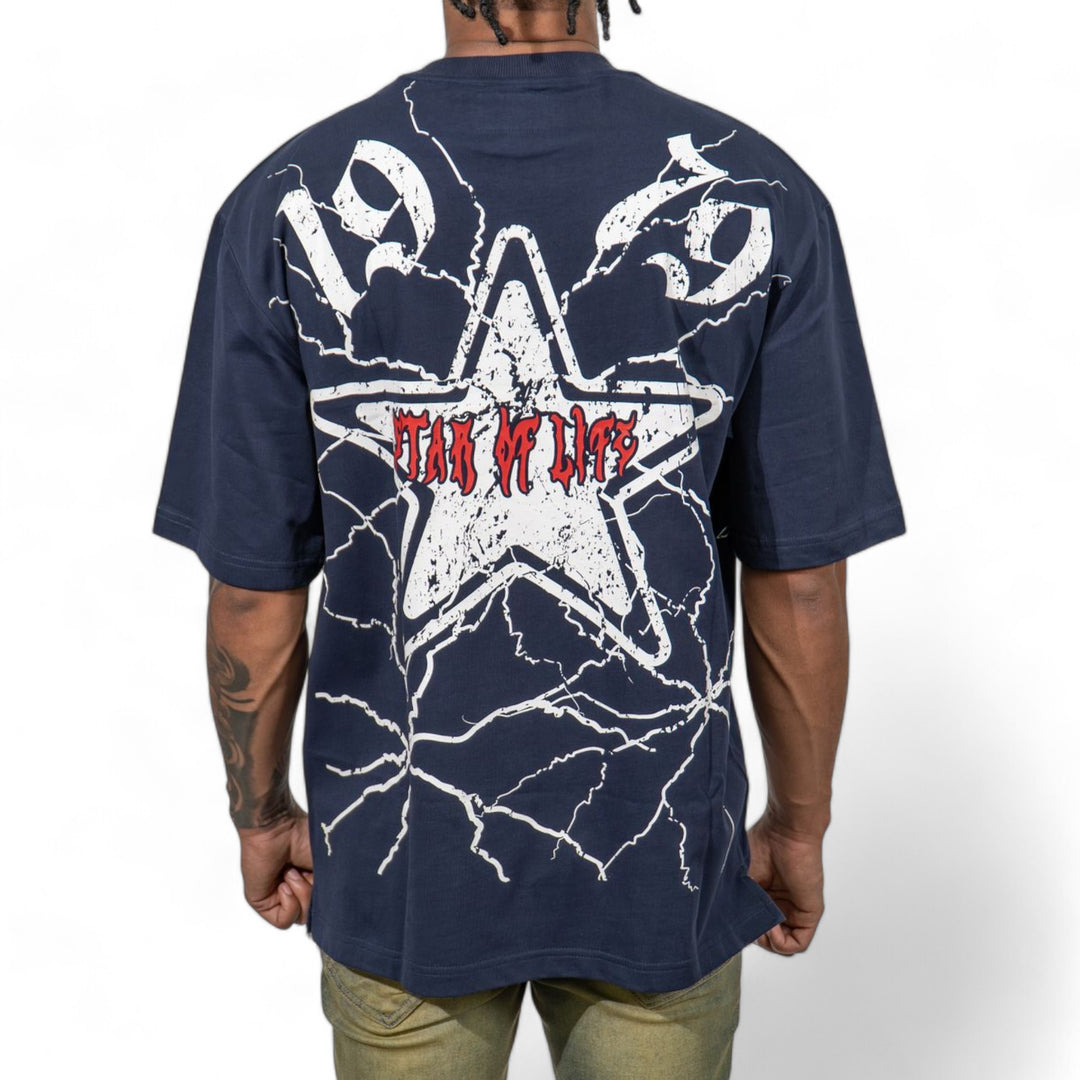 Juren Star Of Life Tee Navy Big & Tall