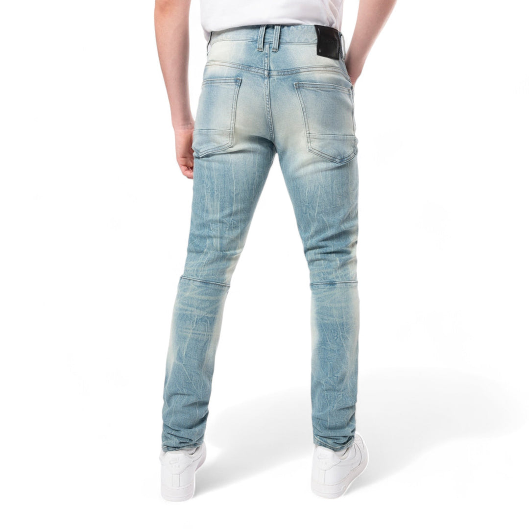 Smoke Rise Slim Tapered Vintage Washed Jeans Adonis Blue