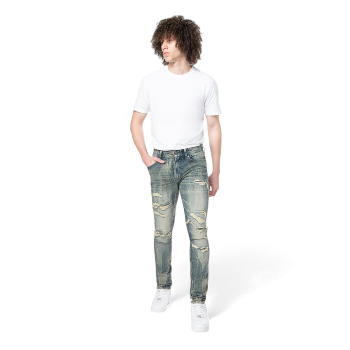 Smoke Rise Slim Tapered Vintage Washed Jeans Topaz Blue