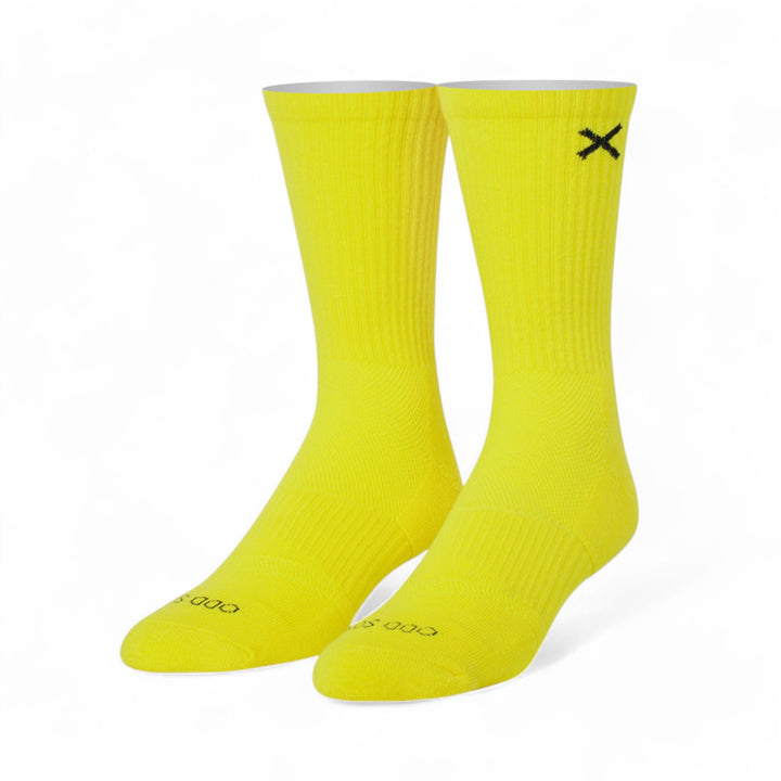 Odd Sox Crew Basix Fashion Sox Yellow