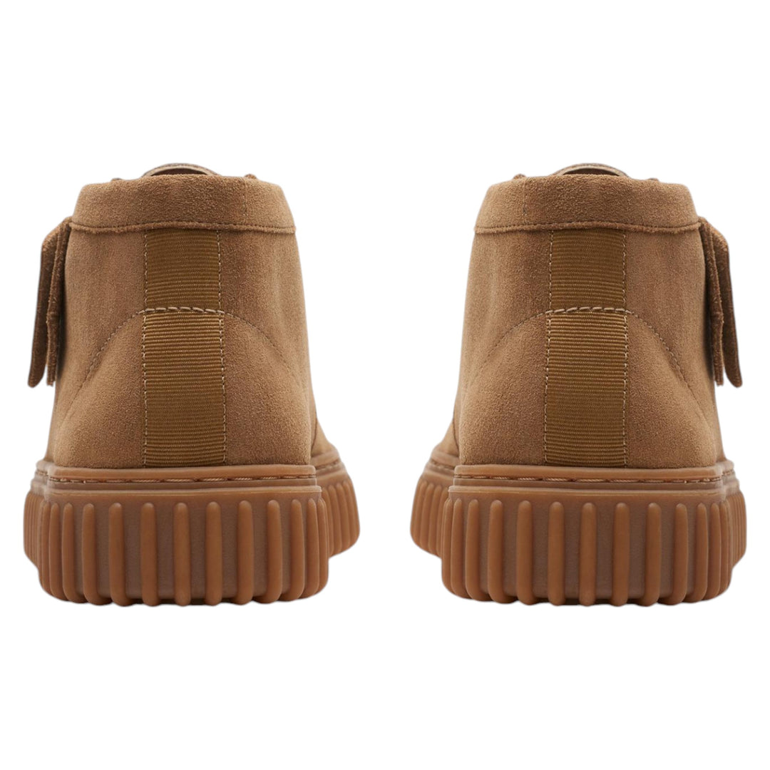 Clarks Torhill Hi Dark Sand Suede Wheat