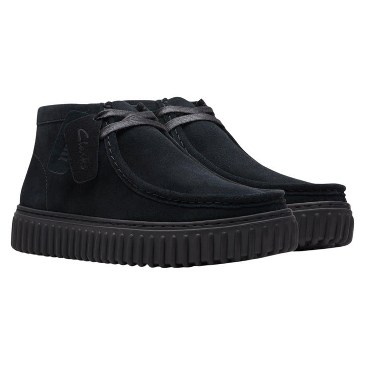 Clarks Torhill Hi Black Suede