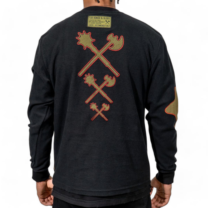 Juren Freddy Patchwork Crewneck Sweater Big & Tall