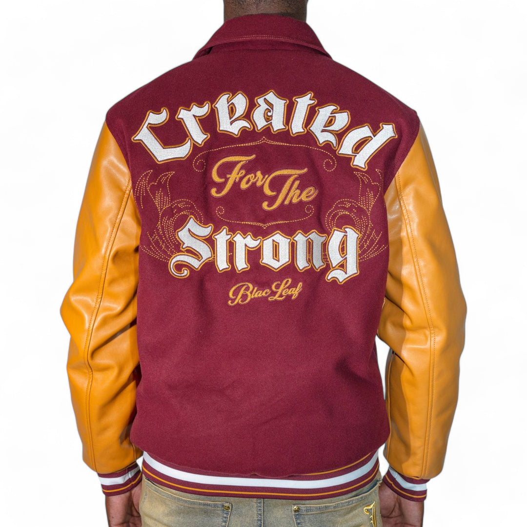 Blac Leaf Created For the Strong Jacket Burgundy