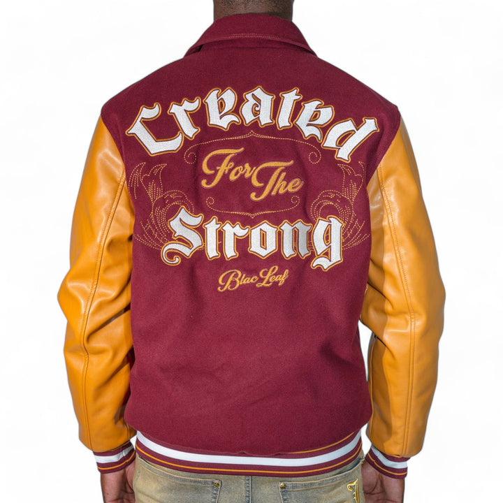 Blac Leaf Created For the Strong Jacket Burgundy