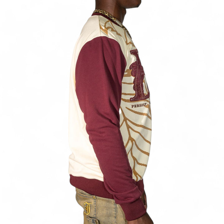 Blac Leaf P.O.T Crewneck Sweater Cream/ Burgundy