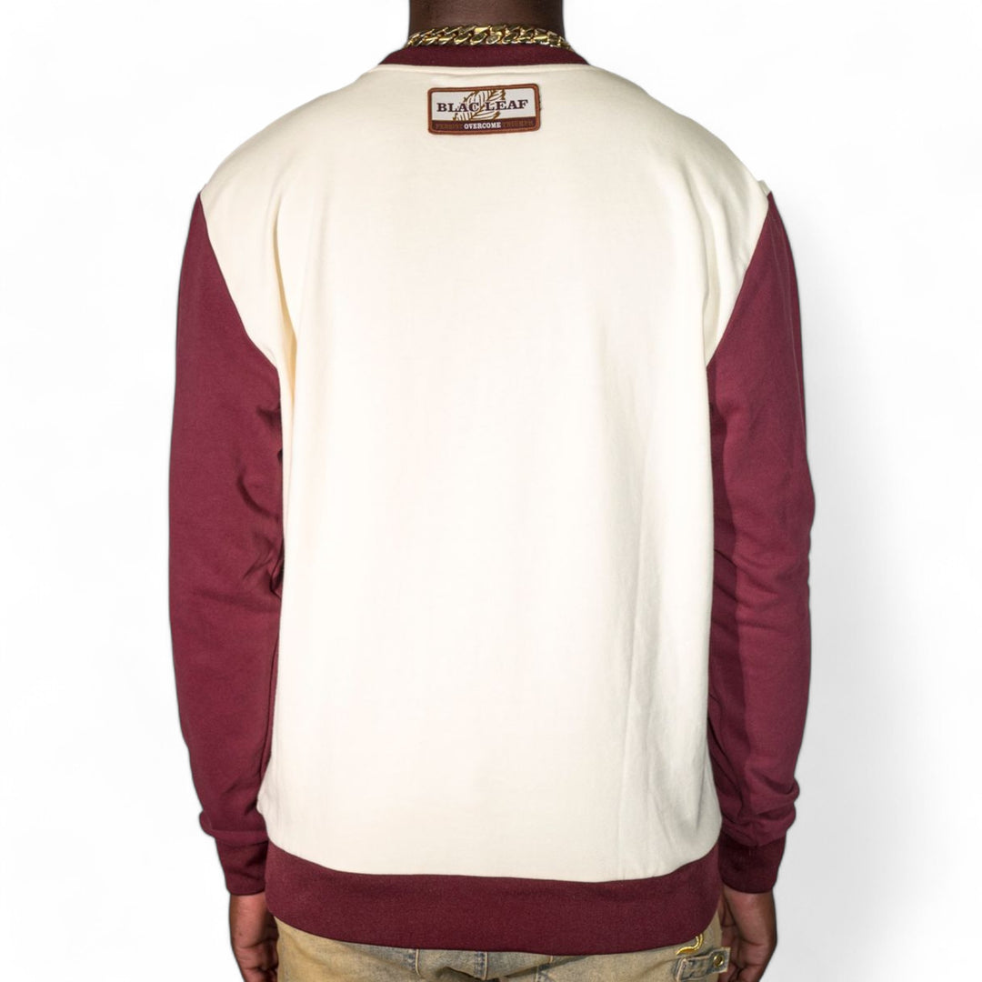 Blac Leaf P.O.T Crewneck Sweater Cream/ Burgundy