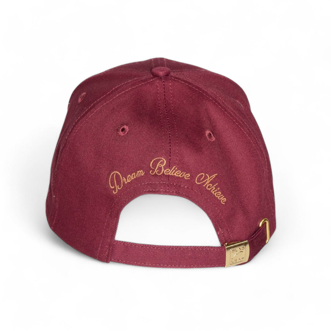 Blac Leaf Dream Believe Achieve Dad Hat Burgundy