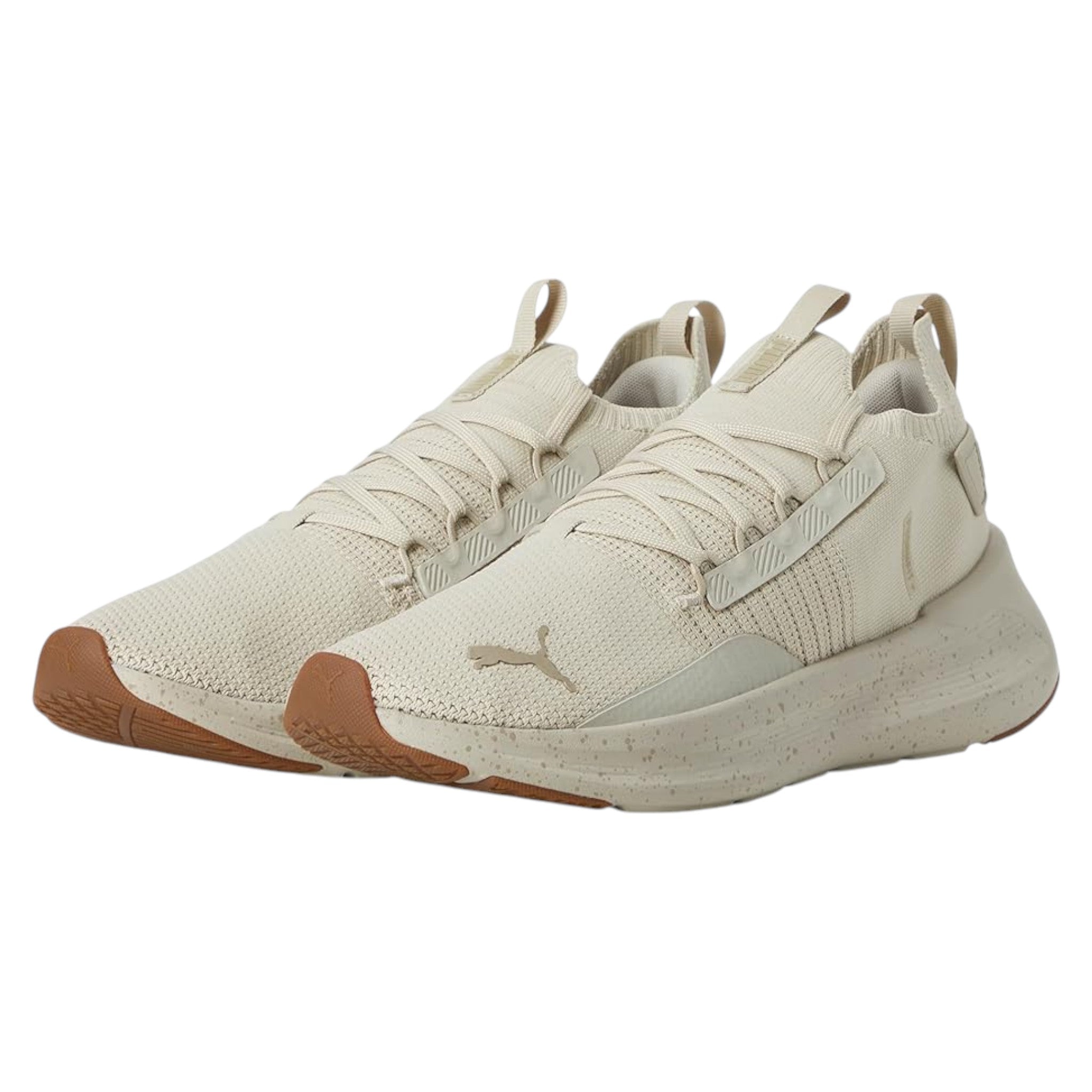 ＊ぷらむ＊ Puma Softride Symmetry Fuzion Speckle Khaki – Purple Carpet