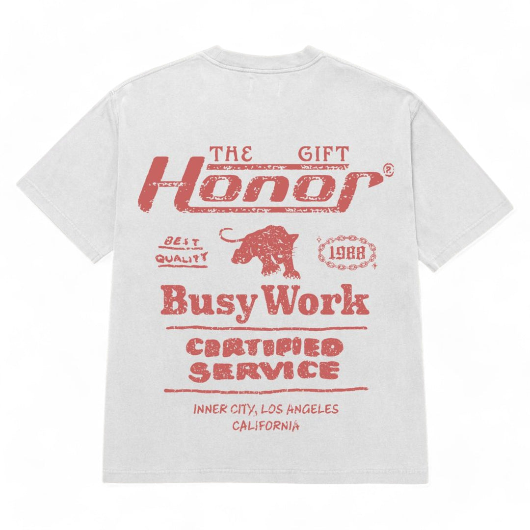 Honor The Gift Busy Work Tee White