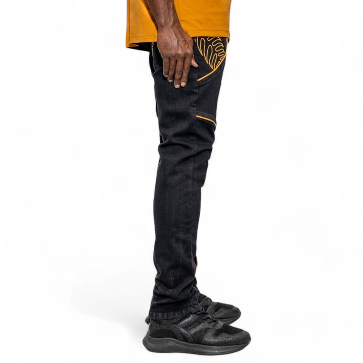 Blac Leaf Successful Mindset Denim Pants Jet Black