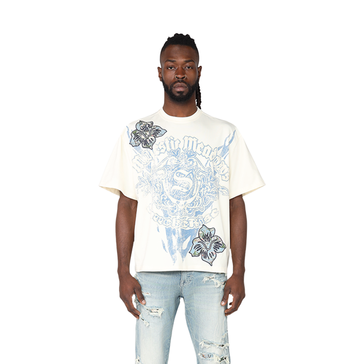 Smoke Rise Tapestry Tee Chalk